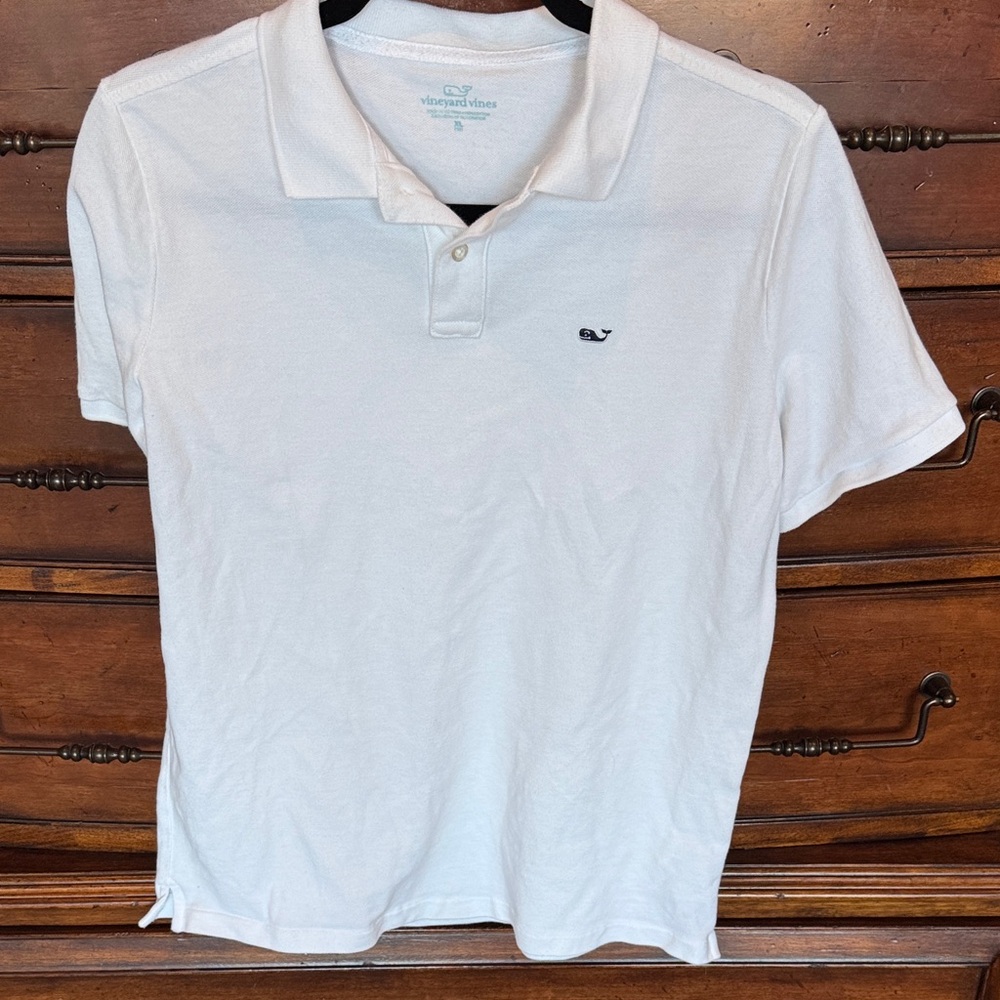 Vineyard Vines Boys XL (18) Classic White Polo Shirt